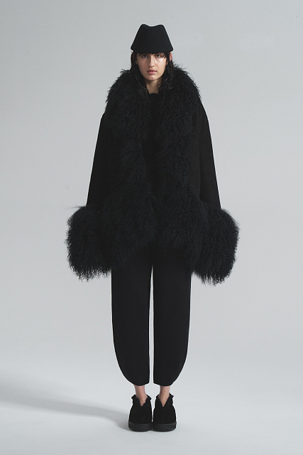 Shearling coat with Llama fur