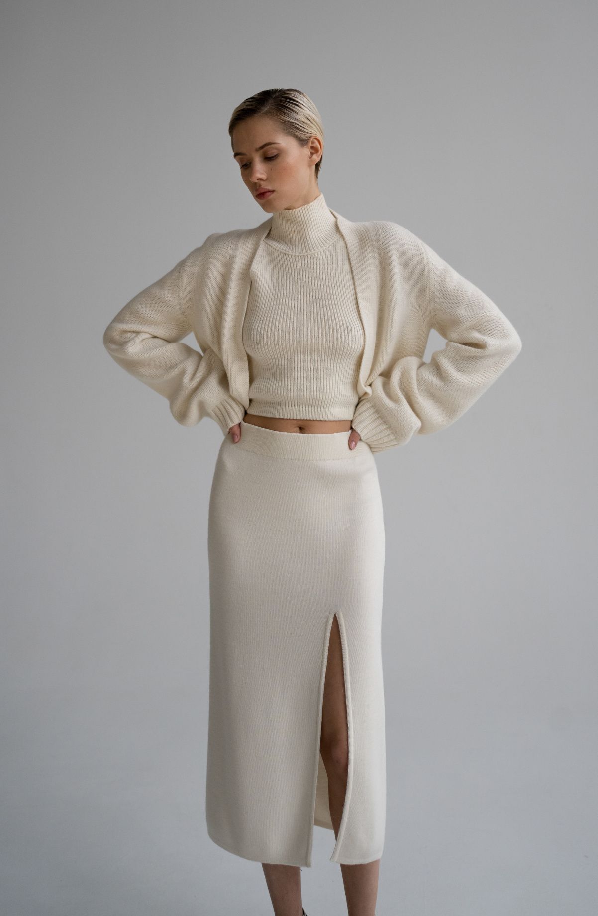 Cardigan knitted Australian merino