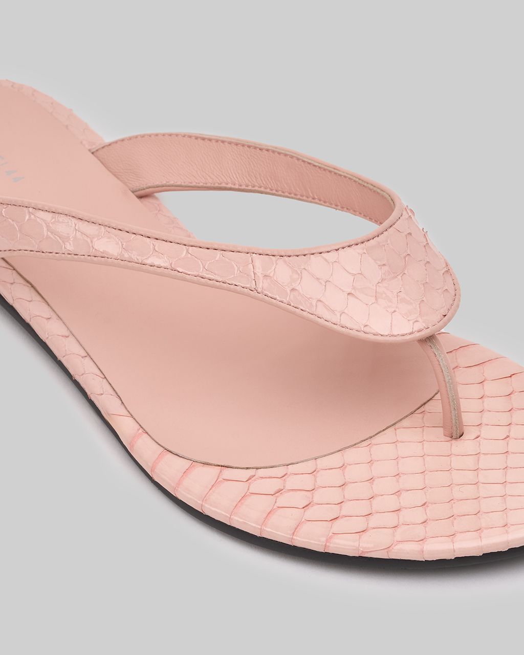 Molly python leather flip-flops