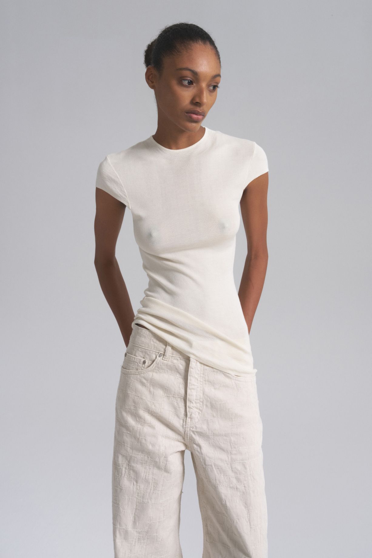 Брук футболка из кашемира и шелка