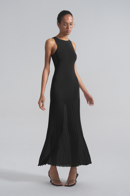 Silk Pleated Dress