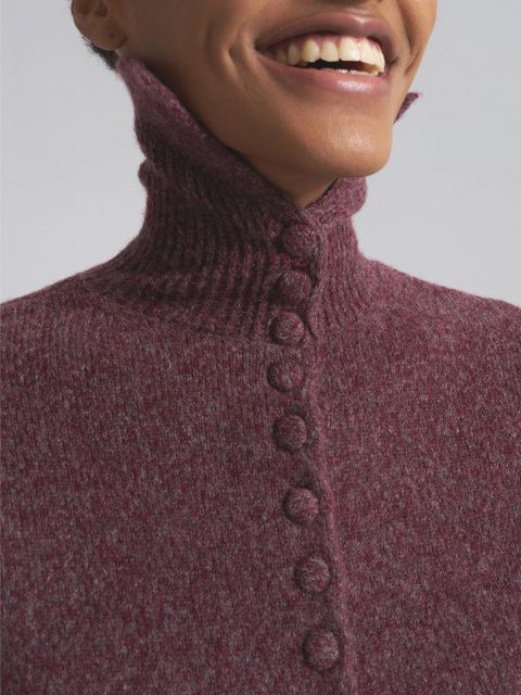 Агата cвитер из шерсти альпака с обтянутыми пуговицами