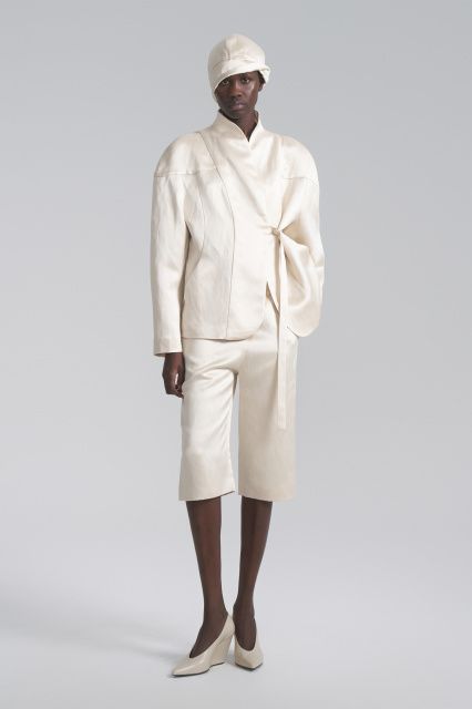 Костюм из дикого льна и шелка