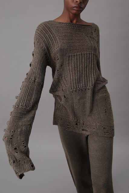 Свитер гранж из шерсти мериноса