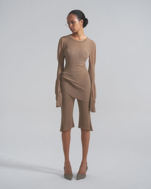 Yasmin лонгслив с объемными рукавами