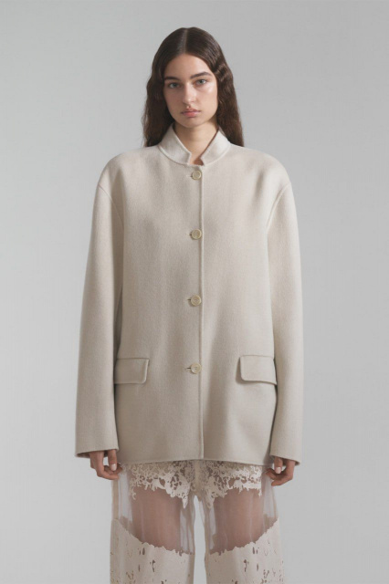 Hideo Cashmere Jacket Color Concrete