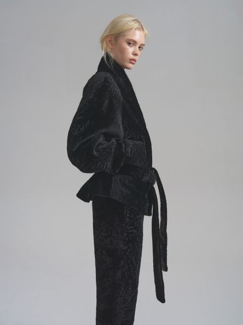 Jacket made of natural Astrakhan fur