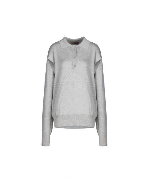 Merino wool transformer polo