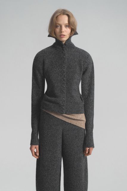 Agatha Свитер из шерсти альпаки с обтянутыми пуговицами