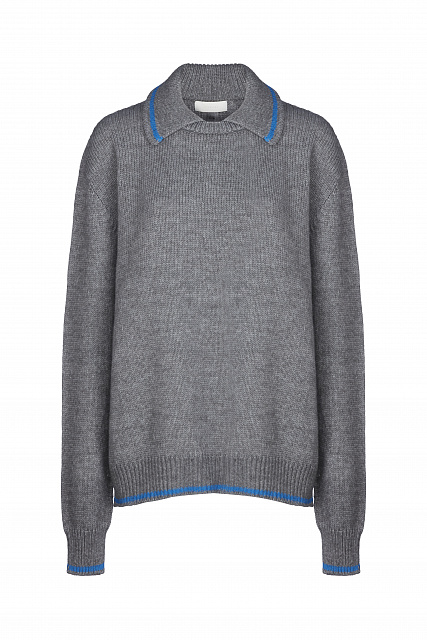 Turn-down collar sweater