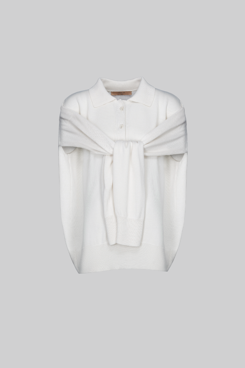 Merino wool transformer polo