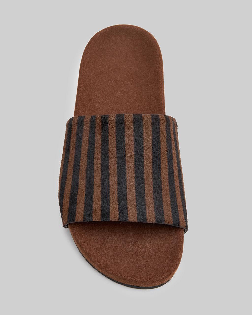 Nell calf hair and suede slippers
