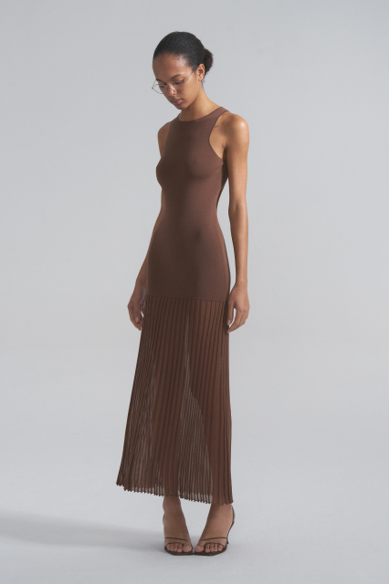 Silk Pleated Dress