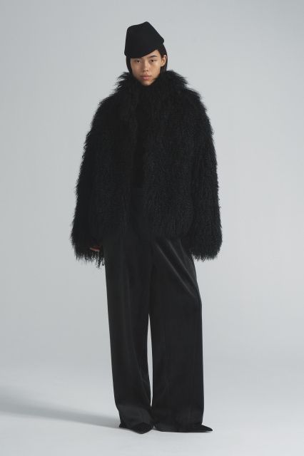 Llama fur coat