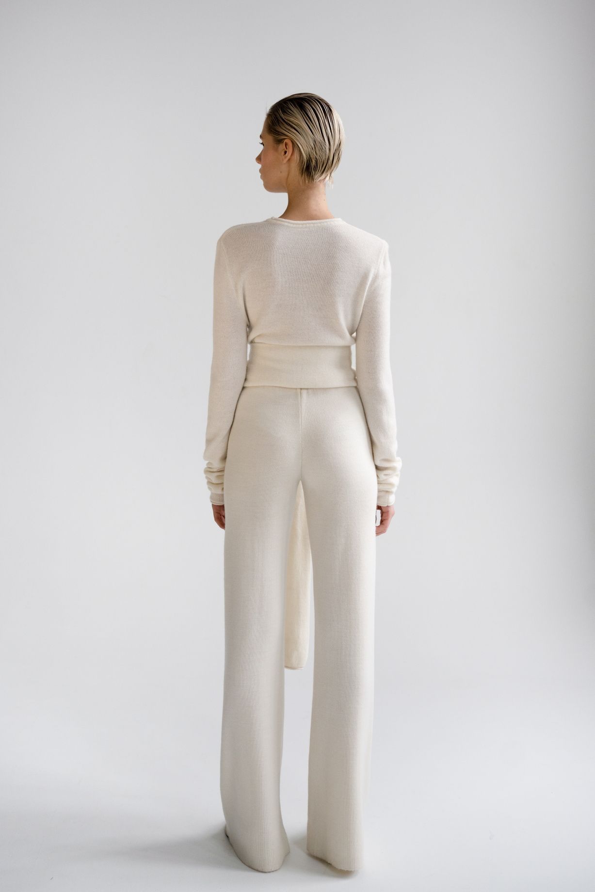 Свитер c завязками из шерсти австралийского мериноса