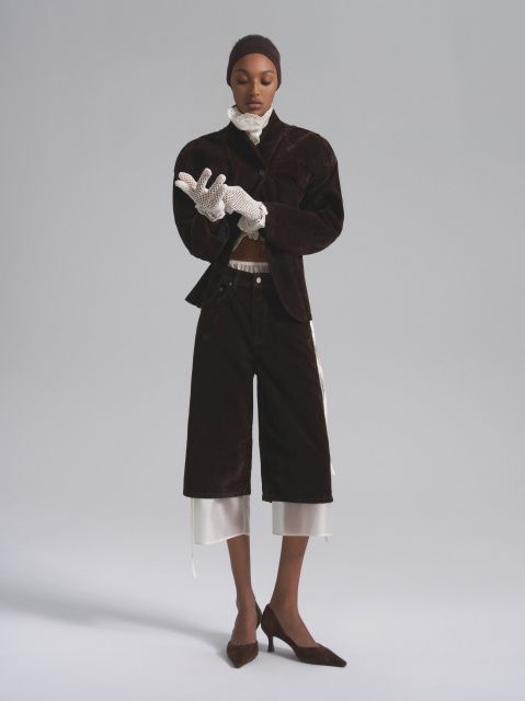 Boiled Velvet Denim Shorts