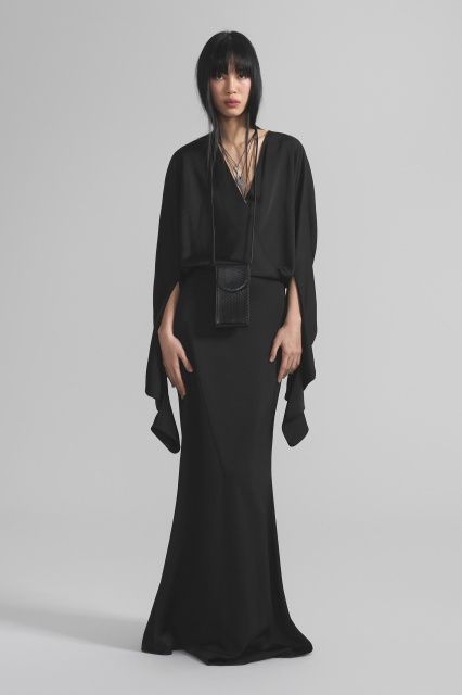 Платье Пьеро из шелка макси