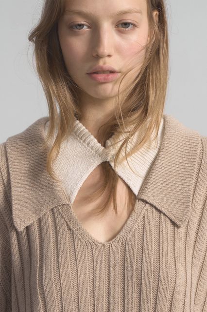 Двухцветный свитер из кашемира и перуанского хлопка