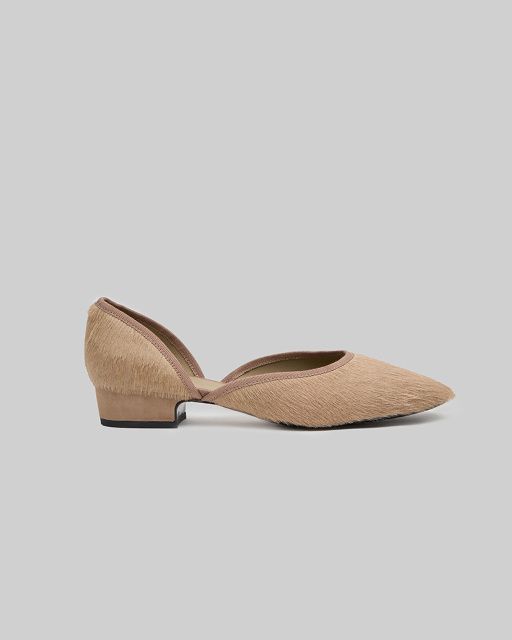 Lou pony fur ballet flats