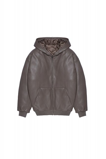 【COSYHARU】Vegetable Leather Hooded Jacket COSYHARU (コシハル) - ベジタブルレザーフードジャケット