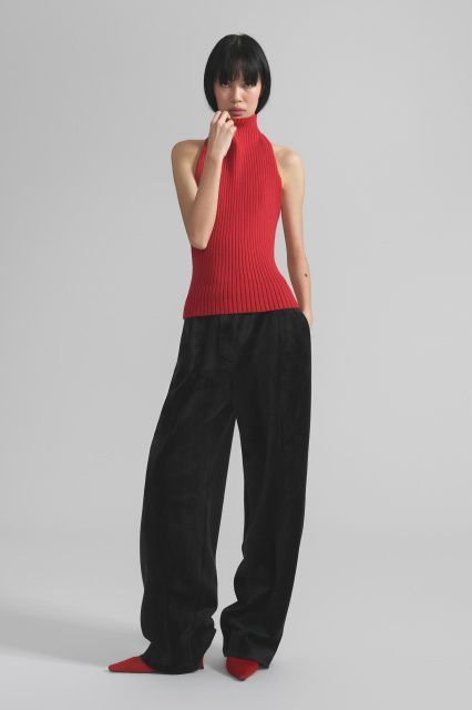 Yuna трикотажный топ с открытой спиной