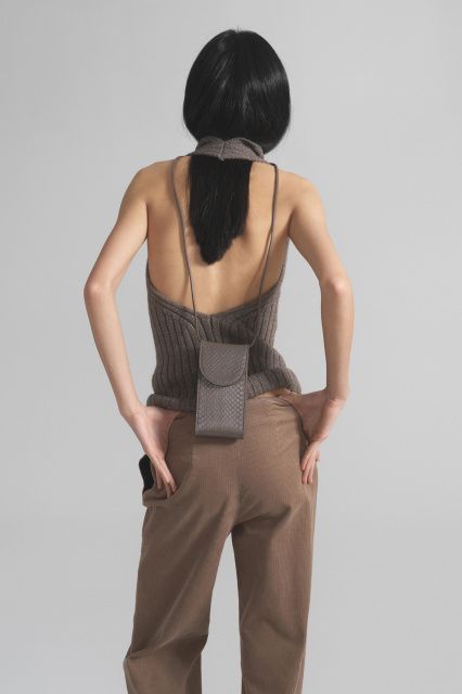 Yuna трикотажный топ с открытой спиной из альпака