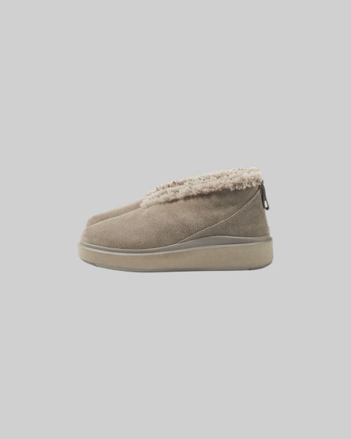 Suede and sheepskin shoes "Curley"