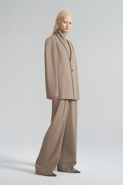 Soft fleece jacket with leather insert