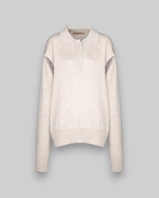 Merino wool transformer polo