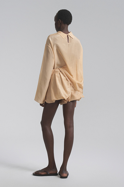 Silk cambric shirt top