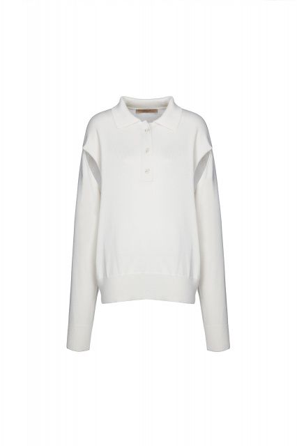 Merino wool transformer polo