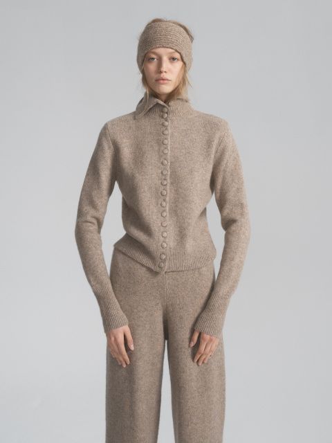 Agatha Свитер из шерсти альпаки с обтянутыми пуговицами
