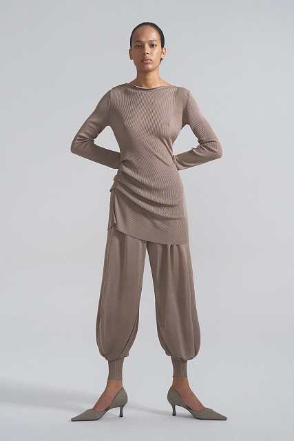Asymmetrical silk dress