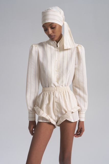 Бланш шорты в полоску