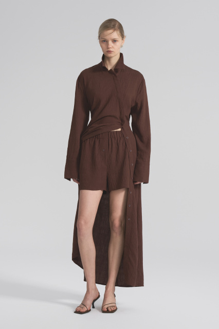 Shirt dress and shorts