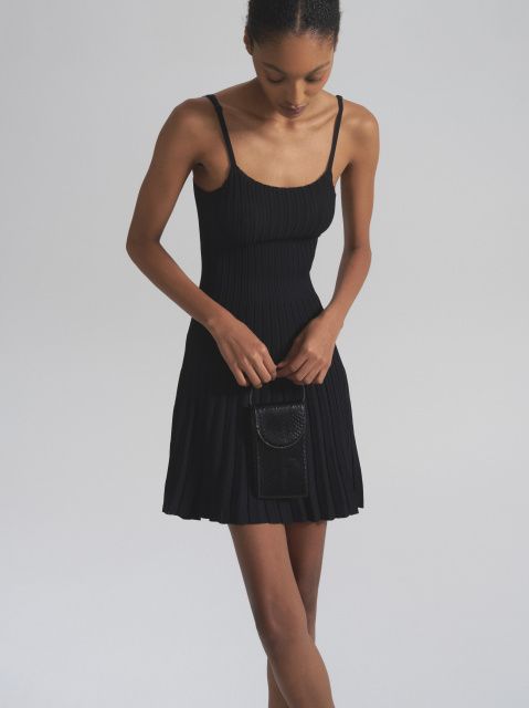 Polly pleated mini dress