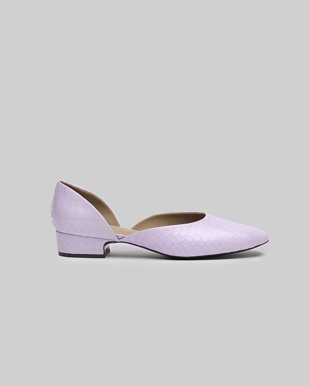 Lou python leather ballet flats