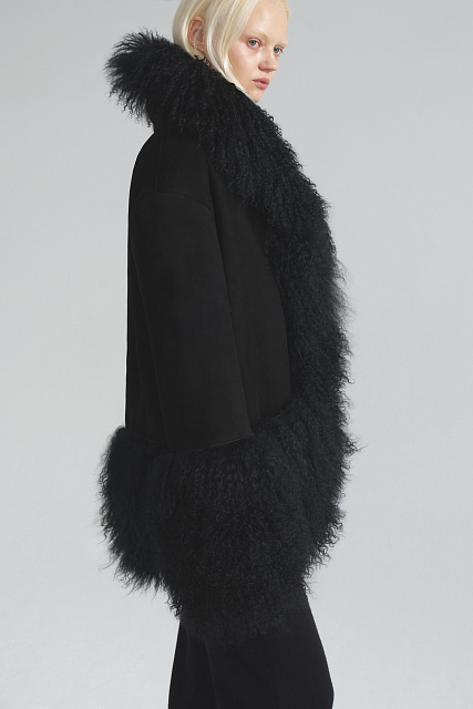 Shearling coat with Llama fur