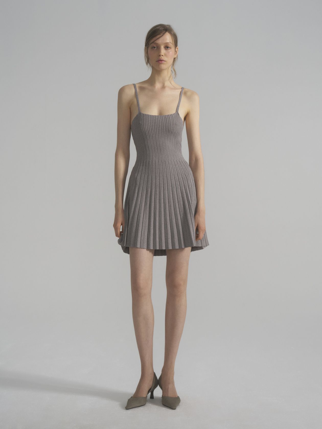 Polly pleated mini dress