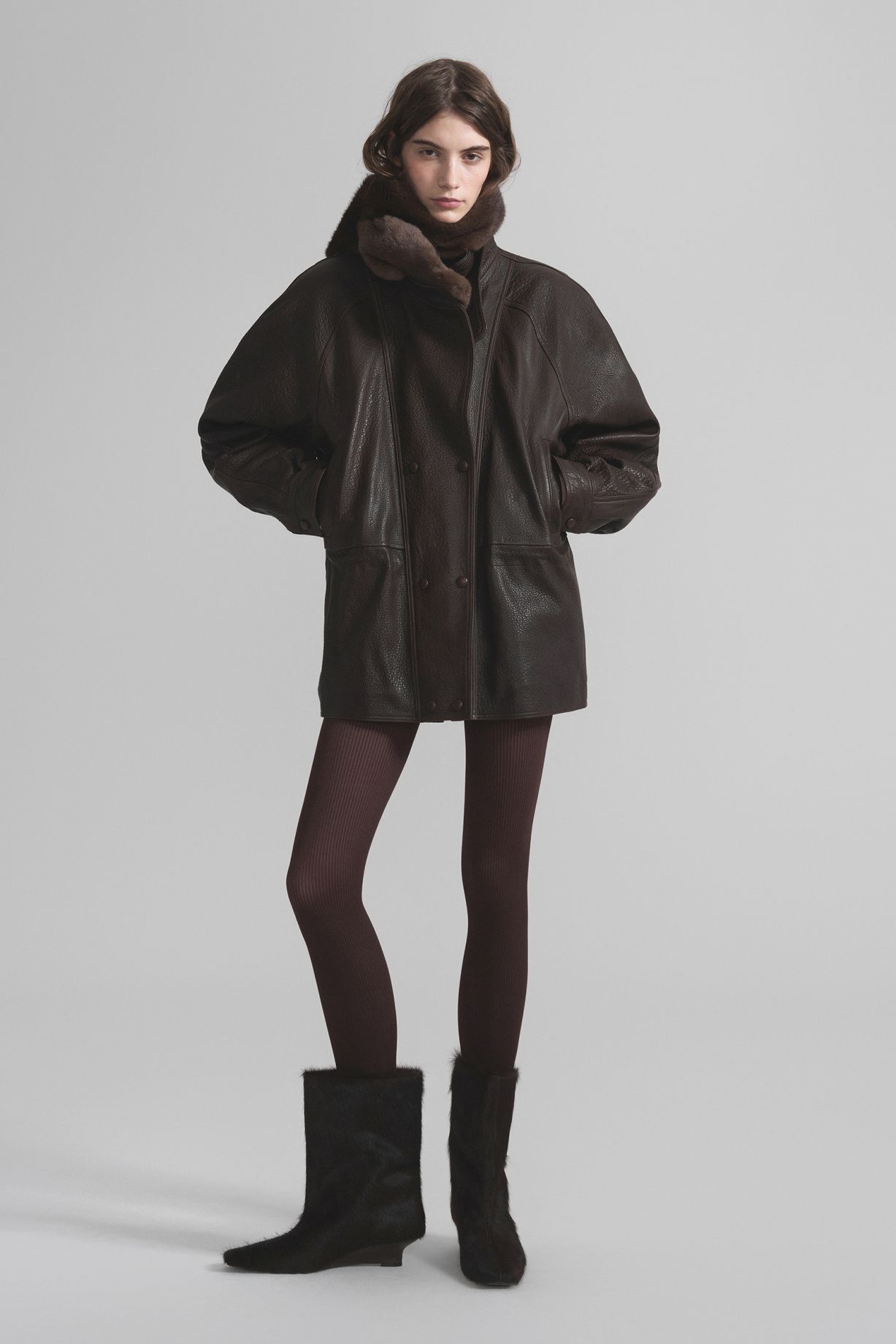 Жакет в стиле 80-х из винтажной кожи