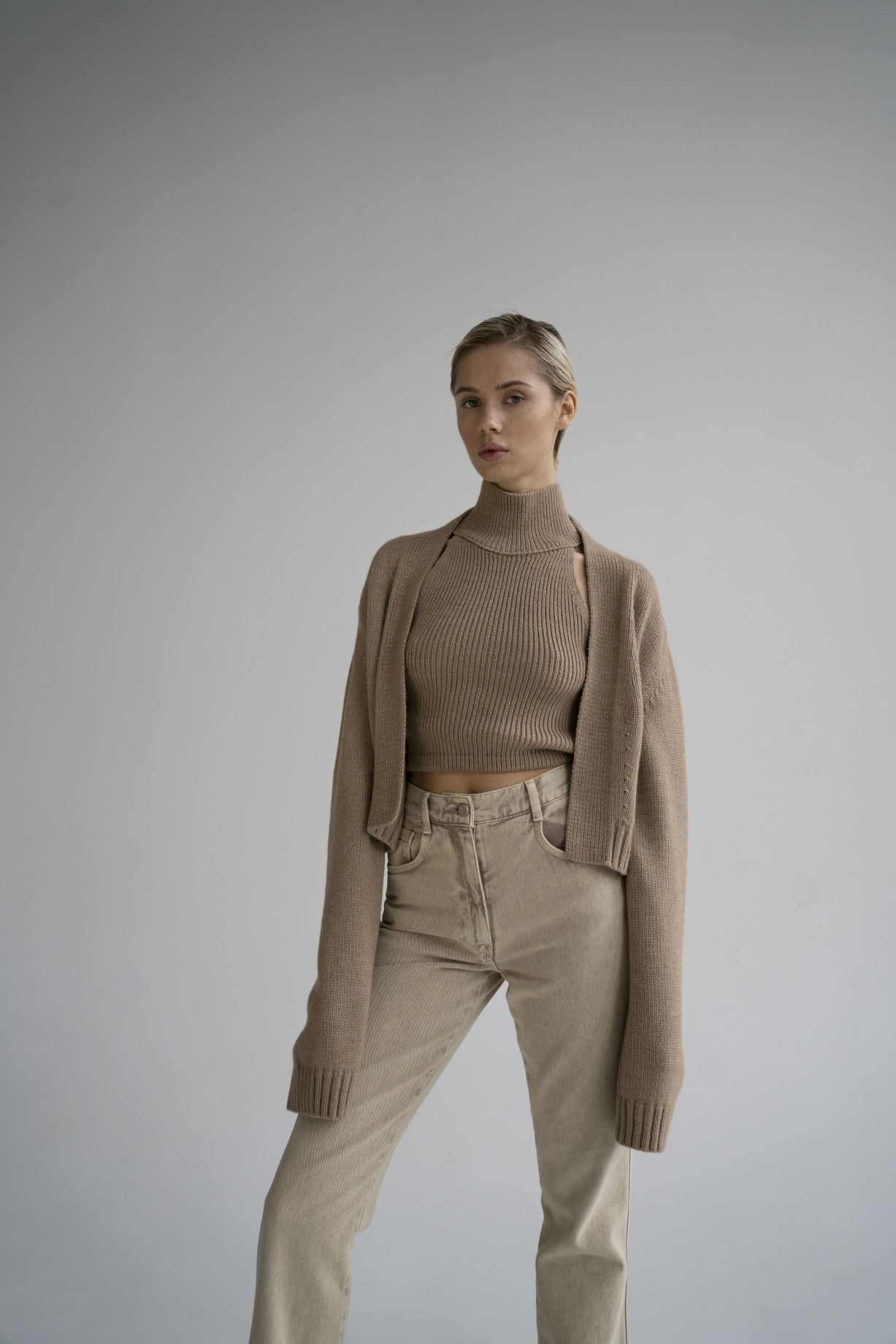 Cardigan knitted Australian merino wool