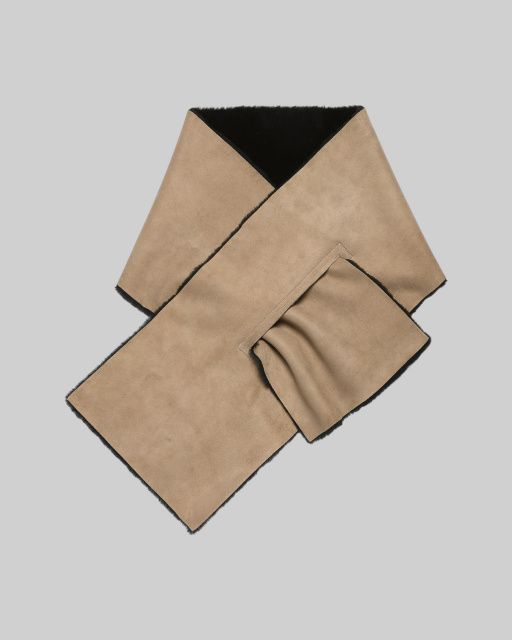 Scarf made of natural sheepskin