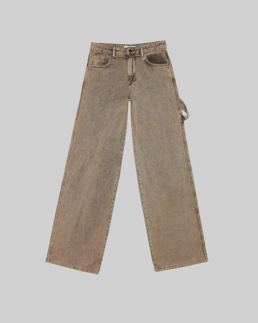 Джинсы прямого кроя с патой