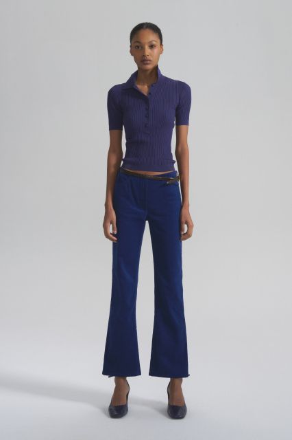 Кастинг укороченные брюки из микро-вельвета