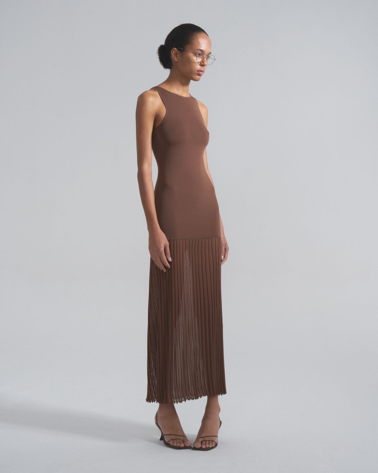 Ella silk pleated dress