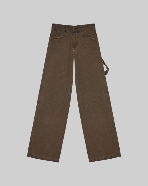 Джинсы прямого кроя с патой