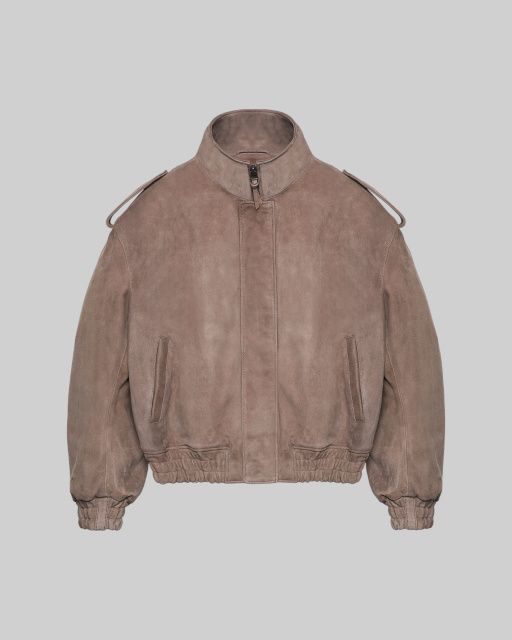 Бомбер из замши