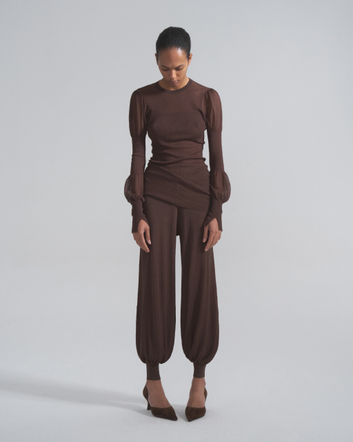Yasmin wide leg pants with cuff