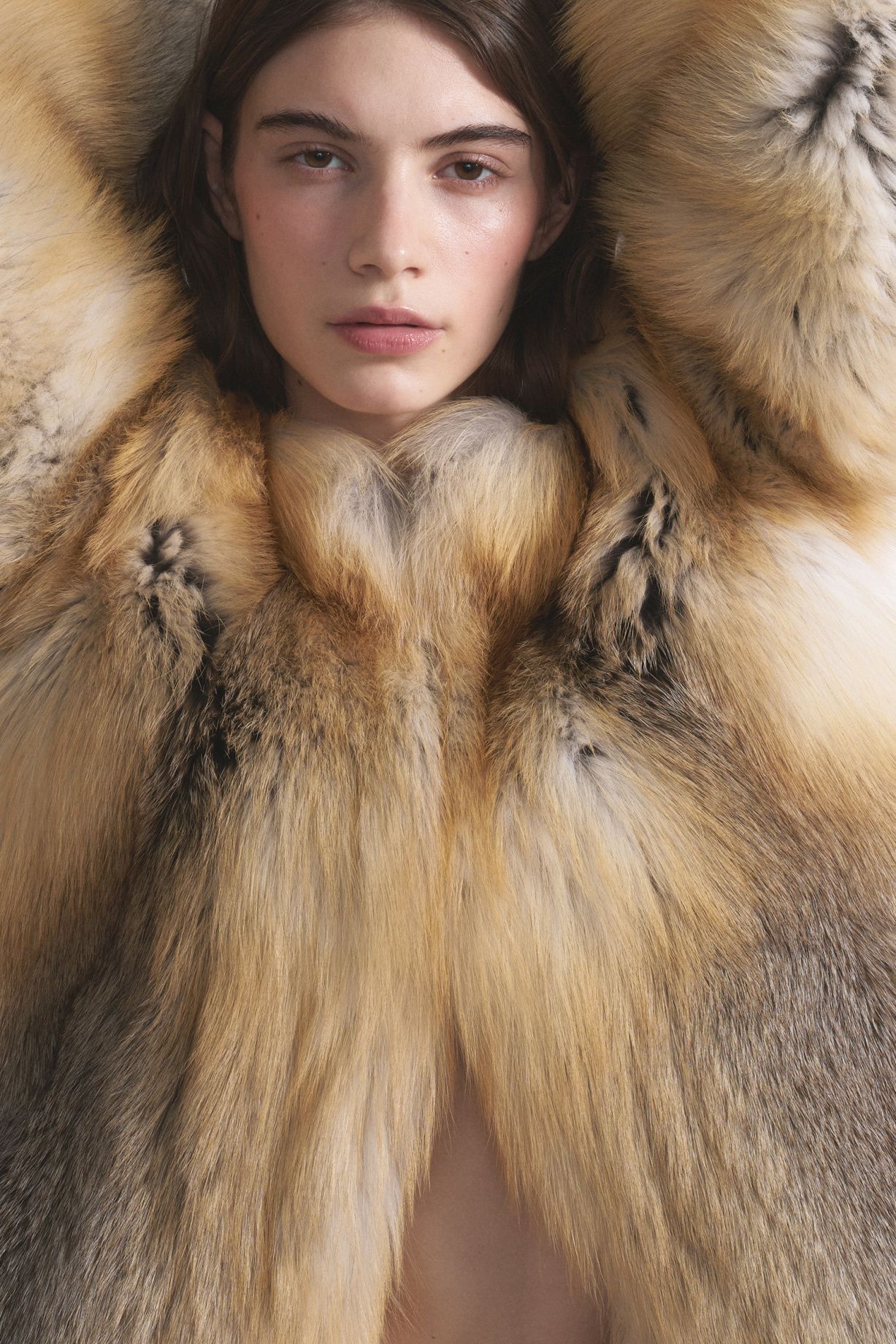 Golden Island Fox Fur Coat