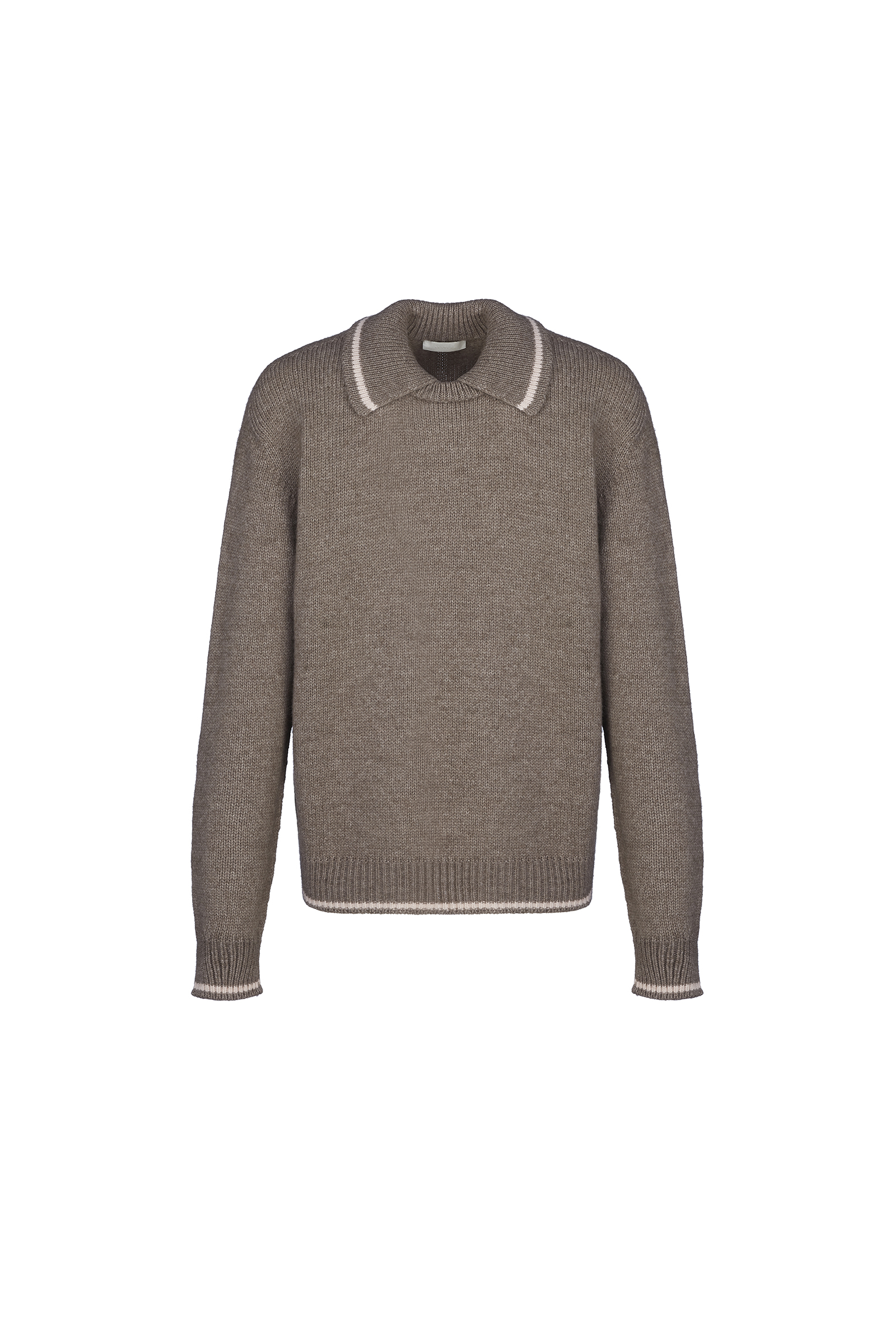 Turn-down collar sweater